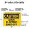 Signmission Main Electric Shut-Off Caution Sign, Aluminum, 10in W x 7in L, 2PK OS-2PACK-CS-A-710-L-19202 - alternate 3